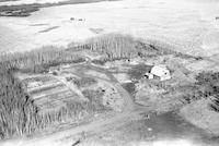 Aerial photograph of a farm near St. Walburg, SK