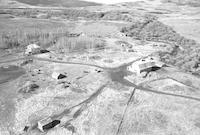 Aerial photograph of a farm near St. Walburg, SK