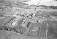 Aerial photograph of a farm near St. Walburg, SK