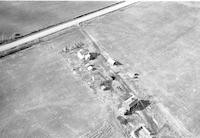 Aerial photograph of a farm near St. Walburg, SK