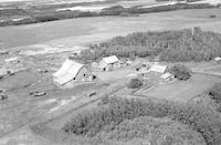 Aerial photograph of a farm near Shellbrook, SK