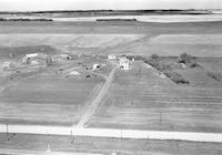 Aerial photograph of a farm near Brada, SK