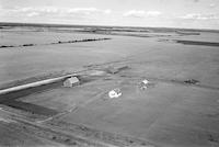 Aerial photograph of a farm near Meadow Lake, SK