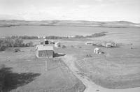 Aerial photograph of a farm near Salt Lake, SK