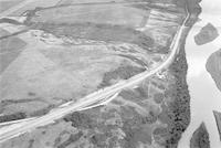 Aerial photograph of a farm near North Battleford, SK