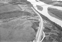 Aerial photograph of a farm near North Battleford, SK