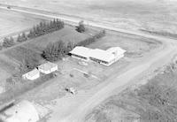 Aerial photograph of a farm near Cut Knife, SK