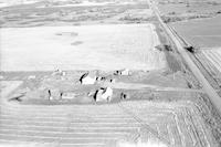 Aerial photograph of a farm in Saskatchewan (3-42-18-W3)