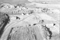 Aerial photograph of a farm in Saskatchewan (1-43-15-W3)