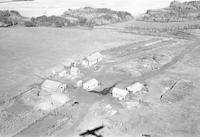 Aerial photograph of a farm in Saskatchewan (24-43-18-W3)