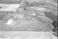 Aerial photograph of a farm in Saskatchewan (6-43-18-W3)