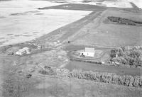 Aerial photograph of a farm in Saskatchewan (6-43-18-W3)