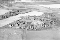 Aerial photograph of a farm in Saskatchewan (46-18-W3)