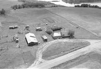 Aerial photograph of a farm in Saskatchewan (46-12-W3)