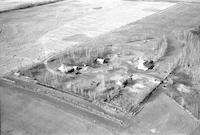 Aerial photograph of a farm near St. Walburg, SK