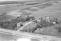 Aerial photograph of a farm near Makwa, SK