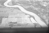 Aerial photograph of a farm in Saskatchewan